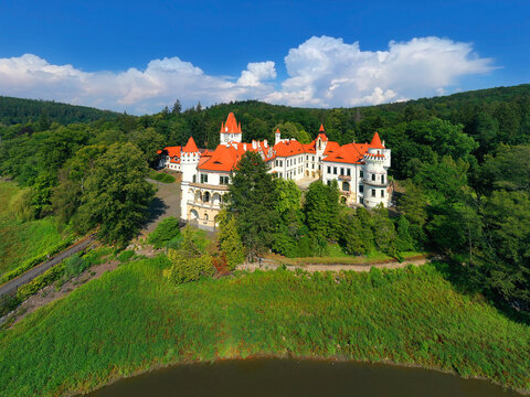 Zinkovy is a castle rebuilt into a chateau in the town of the same name, about 7 km west of the town of Nepomuk in the Pilsen Region, Czech Republic
