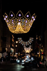 christmas lights in the city