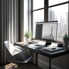 Modern Work from Home Office in the City