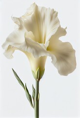 Beautiful Gladiolus flower on a light colored background - generative ai