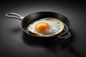 Sizzling Fried Egg on a table