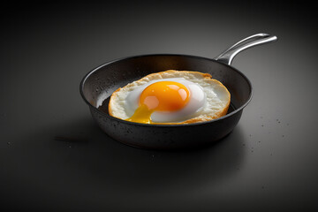 Sizzling Fried Egg on a table
