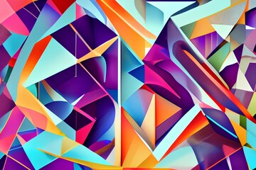 abstract geometric background - Generate AI