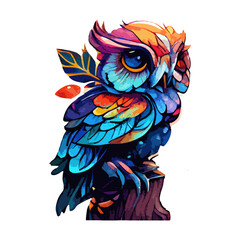 Beauty Owl in Vector Illustration