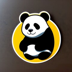 Panda Logo Badge Emoji Sticker