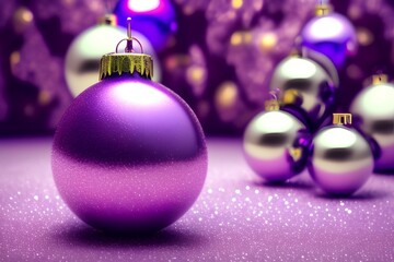 Fototapeta premium christmas tree decorations - Generate AI
