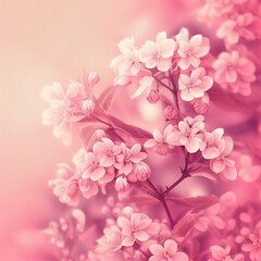 Fototapeta na wymiar Spring blossom background in pink pastel tones. Generative AI 