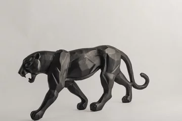 Fototapeten a black panther for metal decoration © fransuarez