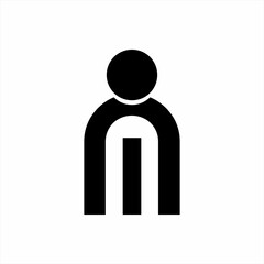 Letter M I vector logo design with human concept.