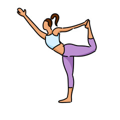 Fototapeta na wymiar Dancer Yoga Pose