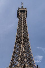 Fototapeta na wymiar Eiffel Tower is tallest structure in Paris and most visited monument in the world. Paris. France.