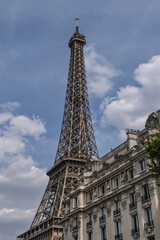 Fototapeta na wymiar Eiffel Tower is tallest structure in Paris and most visited monument in the world. Paris. France.