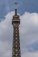 Obraz premium Eiffel Tower is tallest structure in Paris and most visited monument in the world. Paris. France.