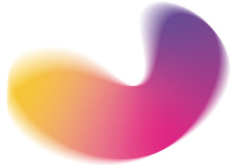 Orange, pink, purple Radial Blur and Gradient form with transparent background