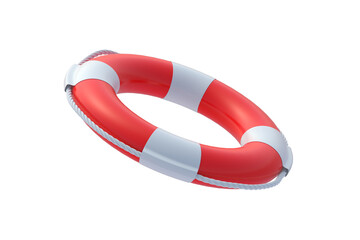 Lifebuoy isolated on white background. 3d render