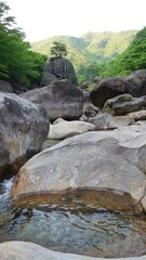 Fototapeta na wymiar Jirisan Uisin Valley summer scenery in South Korea