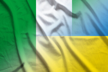 Nigeria and Ukraine political flag transborder negotiation UKR NGA