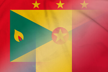 Grenada and Chad political flag transborder contract CHL GRD