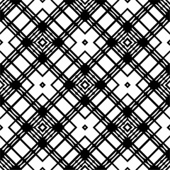 Vector geometric traditional folk ornament. Ethnic seamless pattern. Minimal ornamental background with abstract shapes. Black and white texture. Dark repeat design