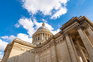 Pantheon building, it is a secular mausoleum containing the remains of distinguished French citizens. Paris, France.