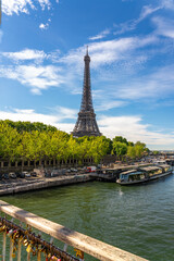 Plakat The Eiffel tower. Best Destinations in Europe. Paris, France.