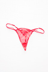 Red female lingerie underwear