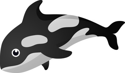 Killer whale ( Orca ) cartoon character