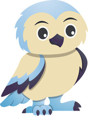 Snowy owl cartoon character