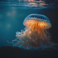 jelly fish in the water,IA GENERATIVE