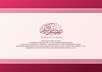 background design with islamic theme. islamic pattern, ramadan calligraphy sayings. islamic social media post