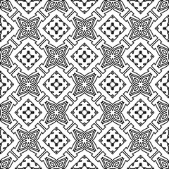 Stylish texture with figures from lines.
Abstract geometric black and white pattern for web page, textures, card, poster, fabric, textile. Monochrome graphic repeating design. 