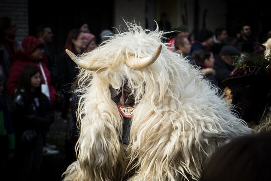 A bus&oacute; in Mohacs at the event of bus&oacute;j&aacute;r&aacute;s, Hungarian carnival to ward off winter