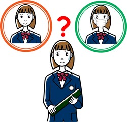 卒業式でマスクをするかどうか迷う女子学生