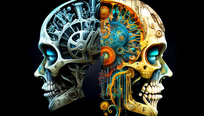 The Fusion of Brain and Machine: Illustrating the Power of Integration. Generative AI