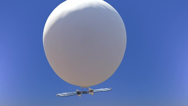 Spy Balloon Floating Horizontally