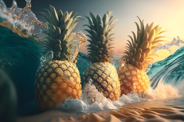pineapple created using AI Generative Technology
