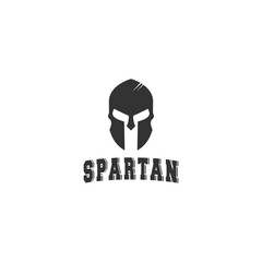 spartan logo template vector in white background