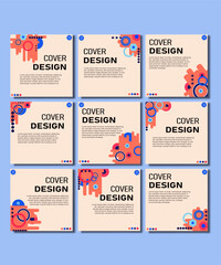 Assets for social media banner template post. geometric elements minimalist design vector