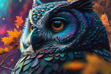 Owl created using AI Generative Technology
