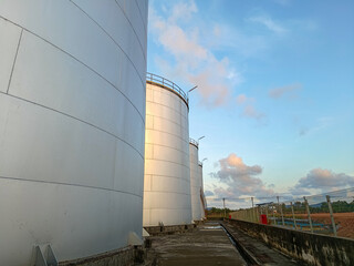 Crude oil export factory industry And oil storage tank . industrial power plant