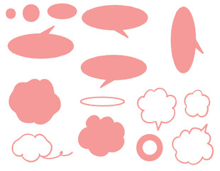 カラフル吹き出しあしらいセット