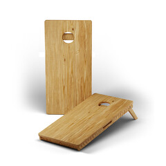 3d rendering illustration of cornhole boards isolated on transparent background