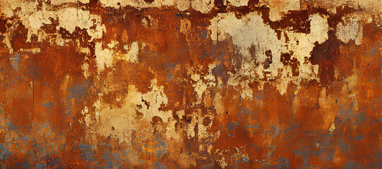 rusty and cracked old wall texture background with Generative AI Technology