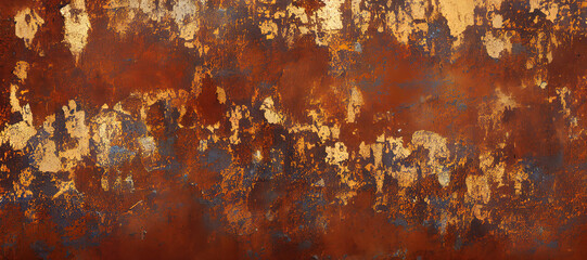 rusty and cracked old wall texture background with Generative AI Technology