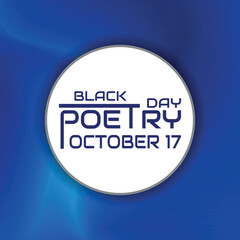 Black Poetry Day. Geometric design suitable for greeting card poster and banner