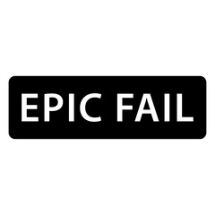 Epic fail stamp icon vector logo design template