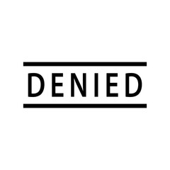 Denied stamp icon vector logo design template