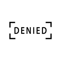 Denied stamp icon vector logo design template