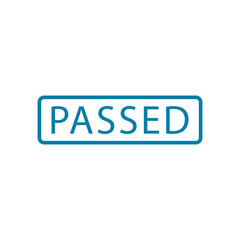 Passed stamp icon vector logo design template