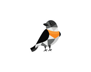 Bird Abstract Geometric Logo Design Vector
